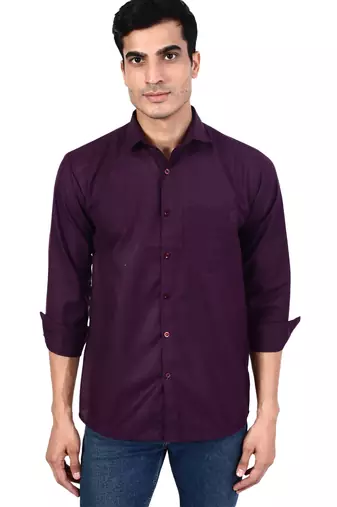 Purple solid shirt