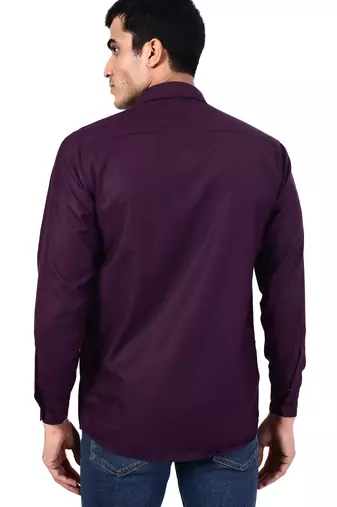 Purple solid shirt