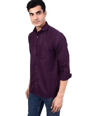 Purple solid shirt 4