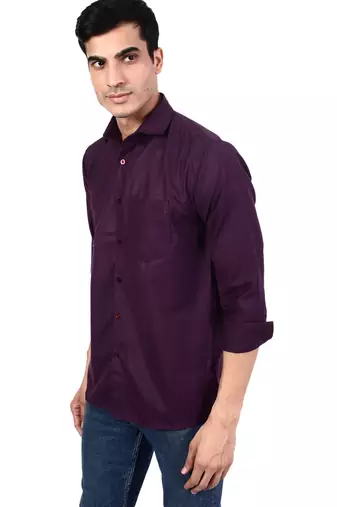 Purple solid shirt