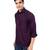 Purple solid shirt