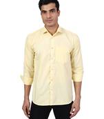 Yellow solid casual shirt