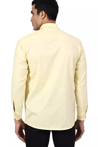 Yellow solid casual shirt