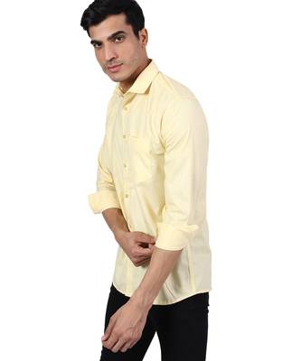 Yellow solid casual shirt 5