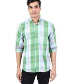Green checkered casual shirt