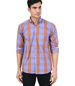Purple checkered casual shirt