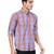 Purple checkered casual shirt