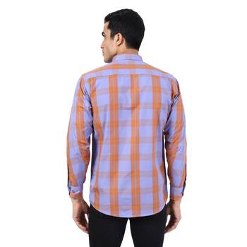 Purple checkered casual shirt 4