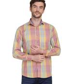 Pink checkered casual shirt