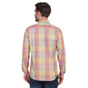 Pink checkered casual shirt 2