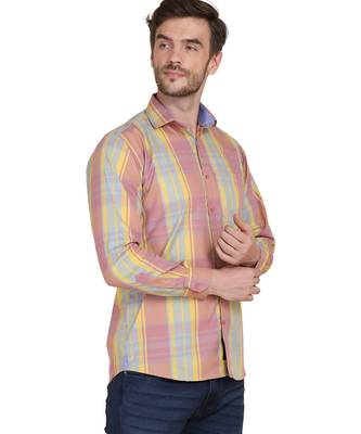 Pink checkered casual shirt 4