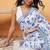 White printed cotton blend ethnic saree with blouse piece