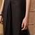 Black printed cotton blend ethnic saree with blouse piece