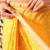Mustard printed polycotton casual wear saree with blouse piece