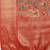 Blue printed silk blend ethnic saree with blouse piece