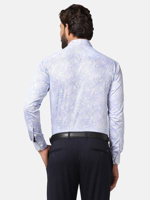 Men blue printed shirt 2