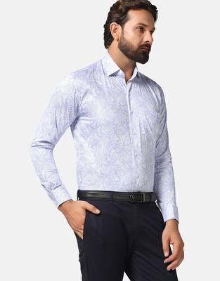 Men blue printed shirt 4