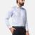 Men blue printed shirt