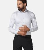 Men grey printed shirt