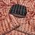 Stunning peach viscose rangoli silk saree with black embroidery and mirror work