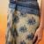 Blue printed cotton blend ethnic saree with blouse piece