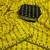 Stunning yellow viscose rangoli silk saree with black embroidery and mirror work