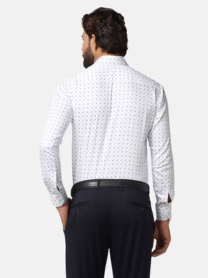 Men white printed shirt 2