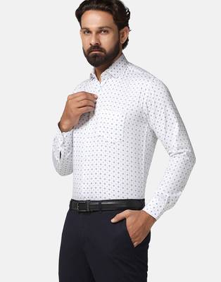 Men white printed shirt 3