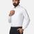 Men white printed shirt