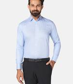 Men blue printed shirt