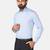 Men blue printed shirt