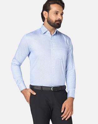 Men blue printed shirt 4