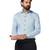 Men blue printed shirt