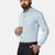 Men blue printed shirt