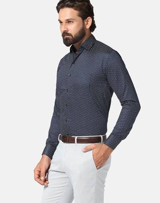 Men blue printed shirt 3