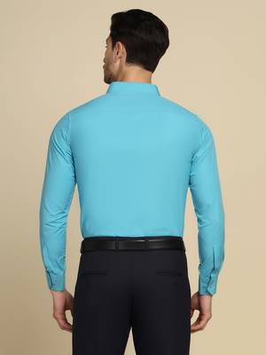 Blue solid shirt 5