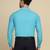 Blue solid shirt