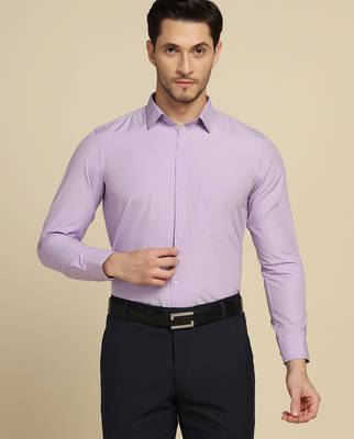 Men purple solid shirt 1