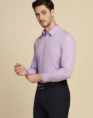 Men purple solid shirt 3