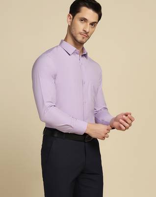 Men purple solid shirt 4