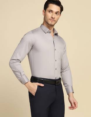 Men solid grey shirt 3