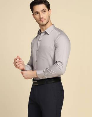 Men solid grey shirt 4