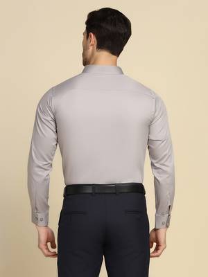 Men solid grey shirt 5