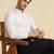 Men white textured shirt