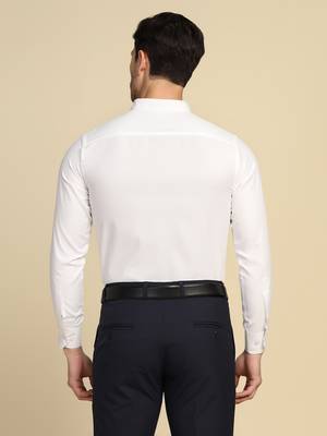 Men white textured shirt 5