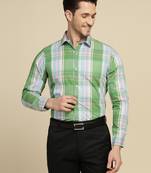 men green checked shirt