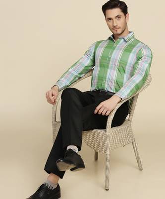 men green checked shirt 2