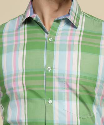 men green checked shirt 5