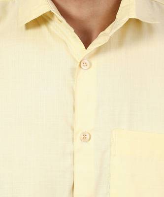 Men solid yellow shirt 5