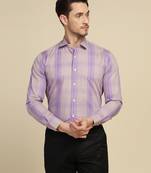 Men purple checked shirt